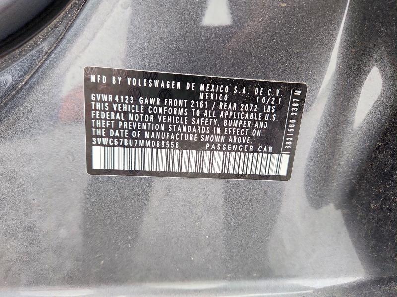 Продажа на аукционе авто 2021 Volkswagen Jetta, vin: 3VWC57BU7MM089556, номер лота: 53344416