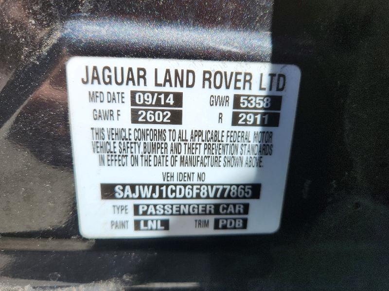 Aukcja sprzedaży 2015 Jaguar Xj, vin: SAJWJ1CD6F8V77865, numer aukcji: 55322106
