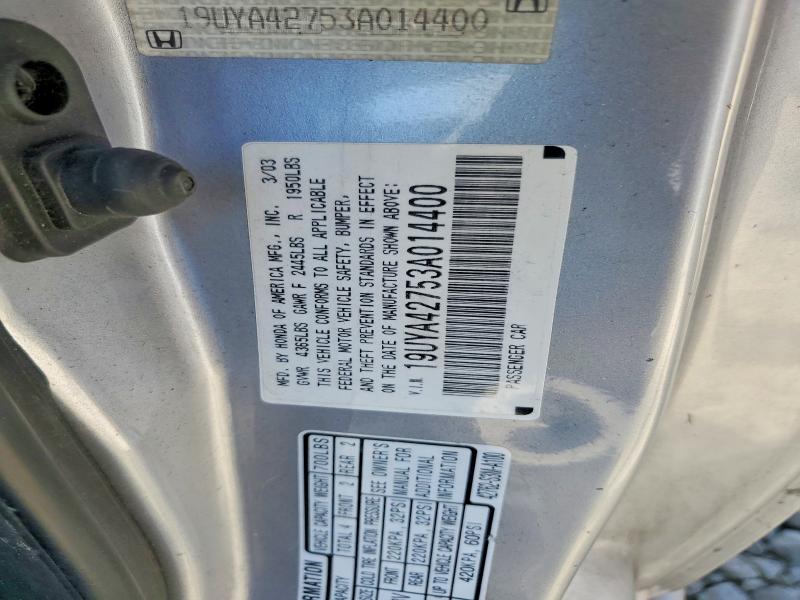 Продаж на аукціоні авто 2003 Acura 3.2cl, vin: 19UYA42753A014400, номер лоту: 52734006