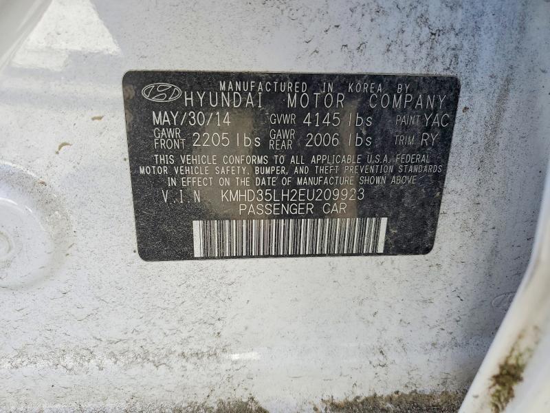 2014 Hyundai Elantra Gt მანქანა იყიდება აუქციონზე, vin: KMHD35LH2EU209923, აუქციონის ნომერი: 54350706