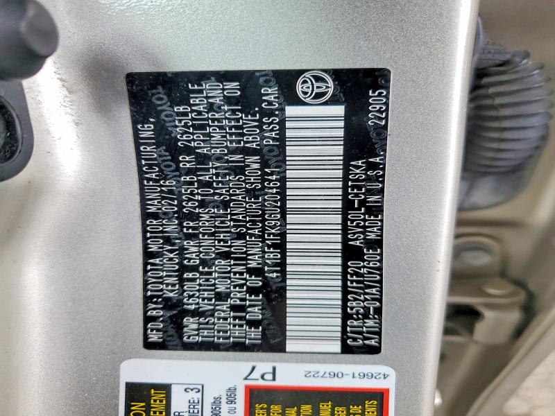 Aukcja sprzedaży 2016 Toyota Camry, vin: 4T1BF1FK9GU204641, numer aukcji: 51856326