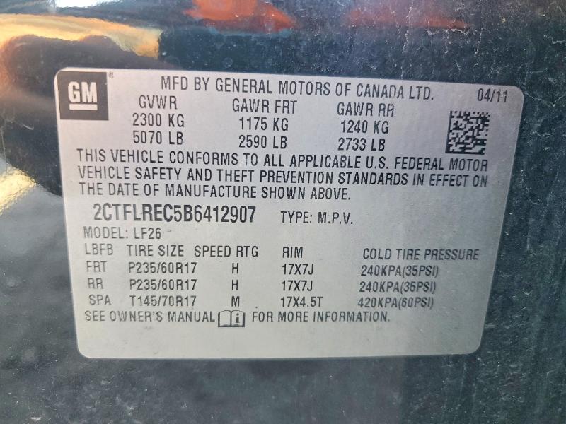 2011 Gmc Terrain მანქანა იყიდება აუქციონზე, vin: 2CTFLREC5B6412907, აუქციონის ნომერი: 52949356