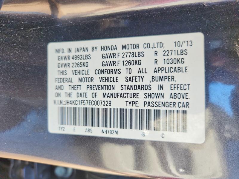 54137616 :رقم المزاد ، JH4KC1F57EC007329 vin ، 2014 Acura Rlx مزاد بيع