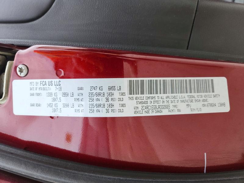 Aukcja sprzedaży 2018 Chrysler Pacifica, vin: 2C4RC1EG9JR332665, numer aukcji: 52590106