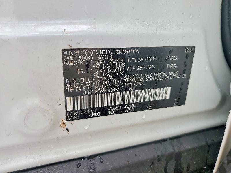 Aukcja sprzedaży 2023 Toyota Rav4, vin: JTMY1RFV3PD104931, numer aukcji: 51850436