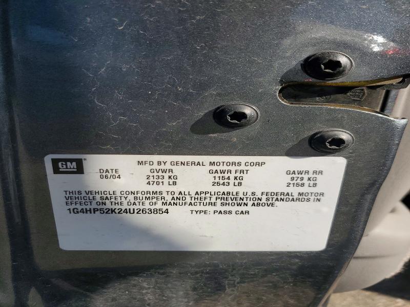 52825526 :رقم المزاد ، 1G4HP52K24U263854 vin ، 2004 Buick Lesabre مزاد بيع