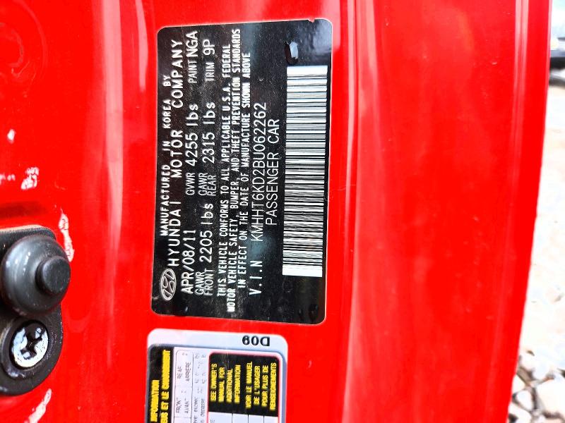 Aukcja sprzedaży 2011 Hyundai Genesis Coupe, vin: KMHHT6KD2BU062262, numer aukcji: 52403166