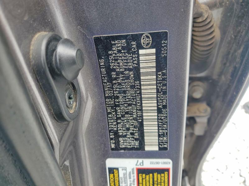 Aukcja sprzedaży 2017 Toyota Camry, vin: 4T1BF1FKXHU747336, numer aukcji: 52024146