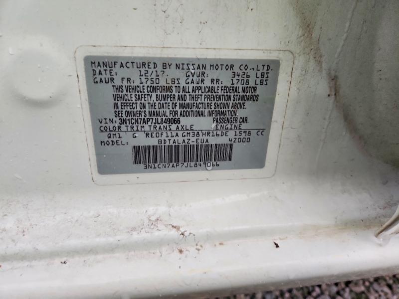 Aukcja sprzedaży 2018 Nissan Versa, vin: 3N1CN7AP7JL849066, numer aukcji: 52075416