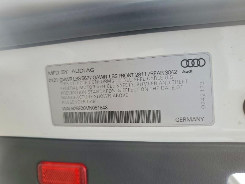 53718636 :رقم المزاد ، WAU92BF20MN051848 vin ، 2021 Audi A6 Allroad مزاد بيع