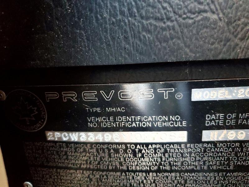Продаж на аукціоні авто 2001 Prevost Bus, vin: 2PCW33496Y1027084, номер лоту: 52504166