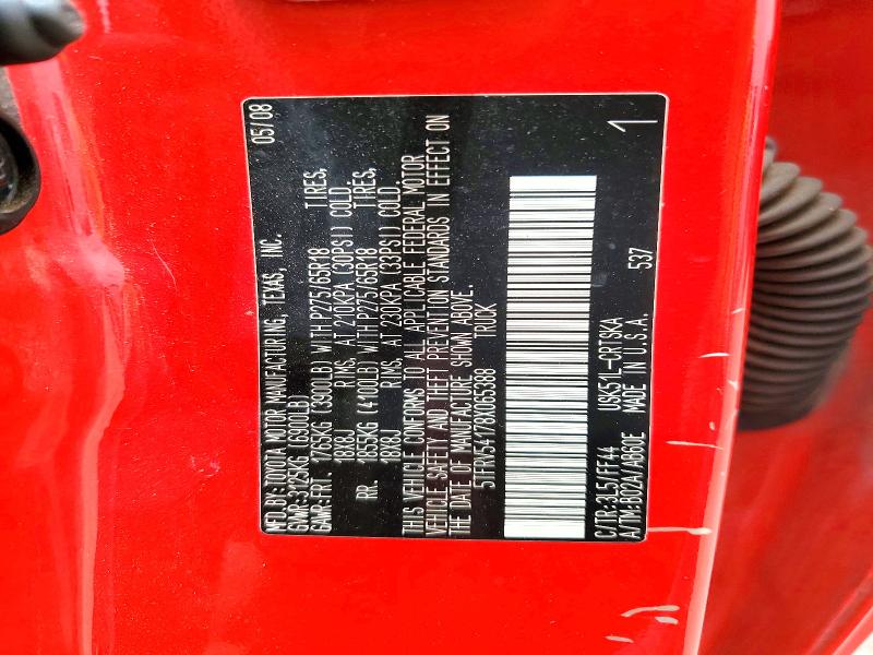 Продаж на аукціоні авто 2008 Toyota Tundra, vin: 5TFRV54178X065388, номер лоту: 53224496