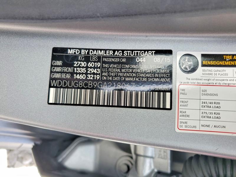Продажа на аукционе авто 2016 Mercedes-benz S, vin: WDDUG8CB9GA218067, номер лота: 51332446