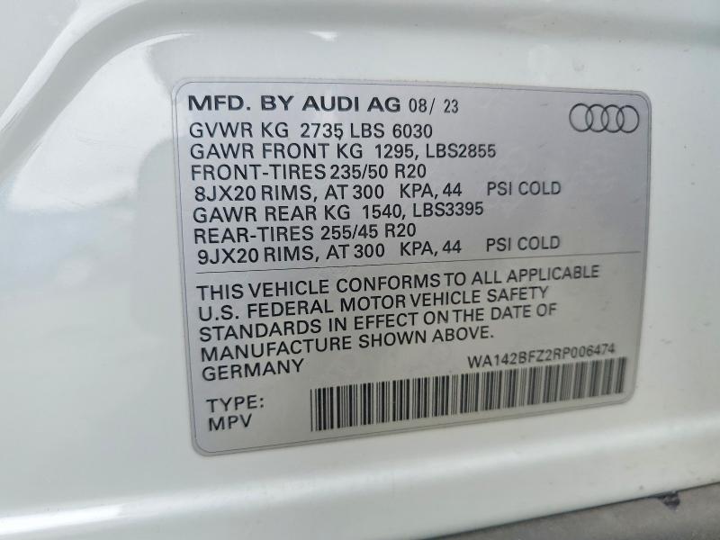 Aukcja sprzedaży 2024 Audi Q4 E-tron, vin: WA142BFZ2RP006474, numer aukcji: 52600766
