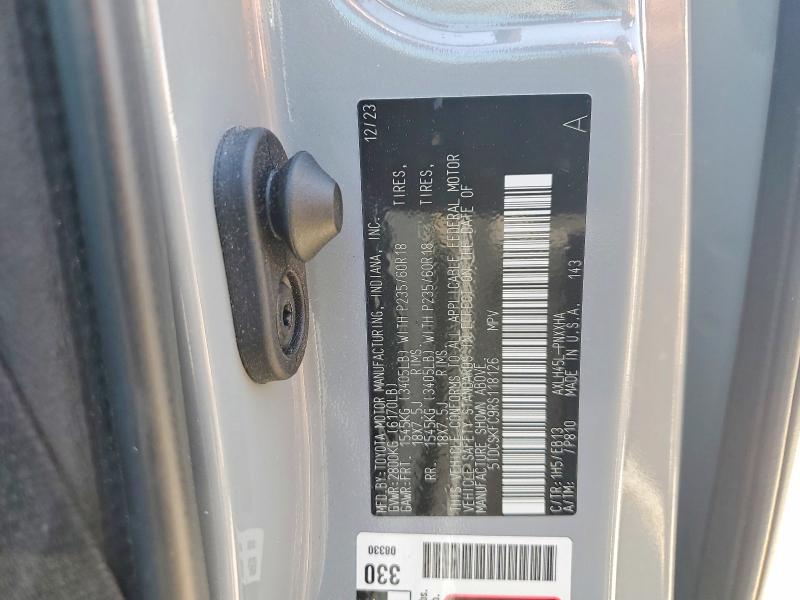 54823566 :رقم المزاد ، 5TDCSKFC9RS118126 vin ، 2024 Toyota Sienna مزاد بيع