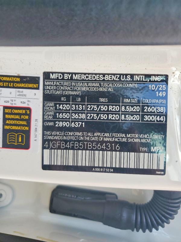 Продажа на аукционе авто 2026 Mercedes-benz Gle, vin: 4JGFB4FB5TB564316, номер лота: 53802796