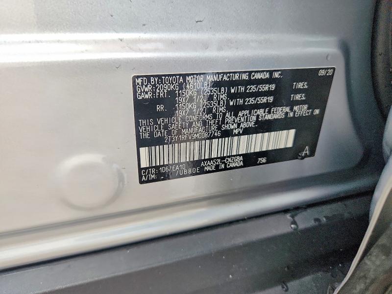 54146486 :رقم المزاد ، 2T3Y1RFV9MC087746 vin ، 2021 Toyota Rav4 مزاد بيع