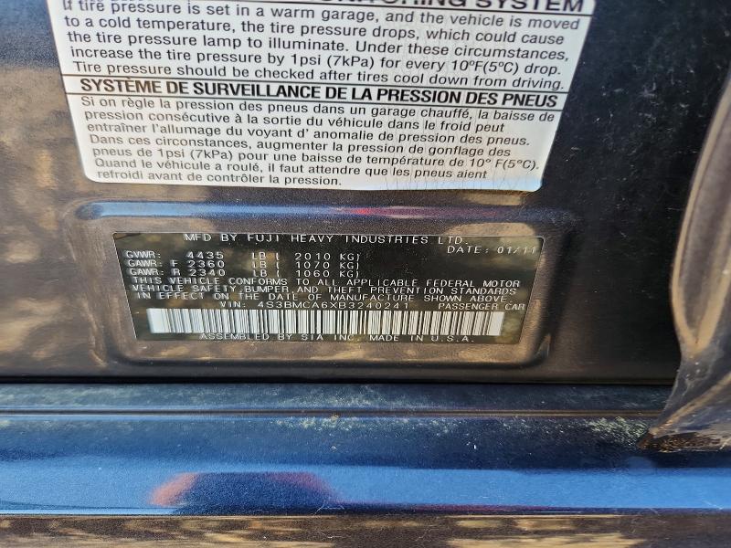 Продаж на аукціоні авто 2011 Subaru Legacy, vin: 4S3BMCA6XB3240241, номер лоту: 52942436