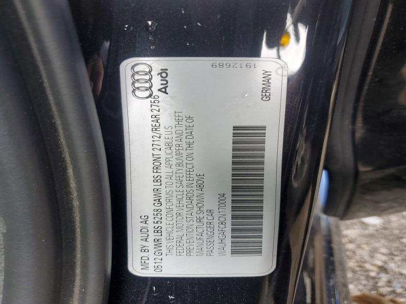 Aukcja sprzedaży 2012 Audi A6, vin: WAUHGAFC8CN170004, numer aukcji: 51957316