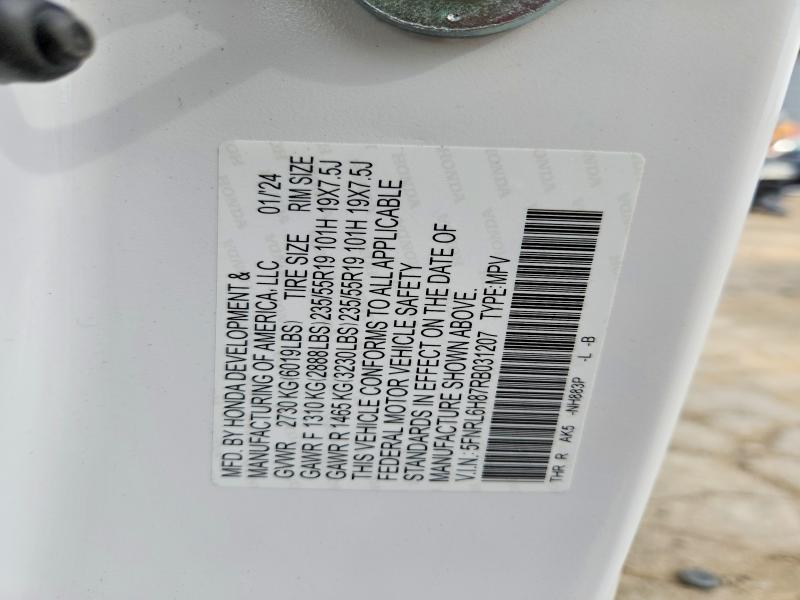 Продаж на аукціоні авто 2024 Honda Odyssey, vin: 5FNRL6H87RB031207, номер лоту: 51878466