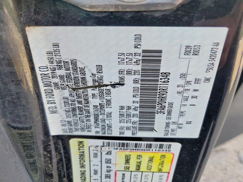 Продажа на аукционе авто 2013 Ford Fusion, vin: 3FA6P0HR9DR116348, номер лота: 53425366