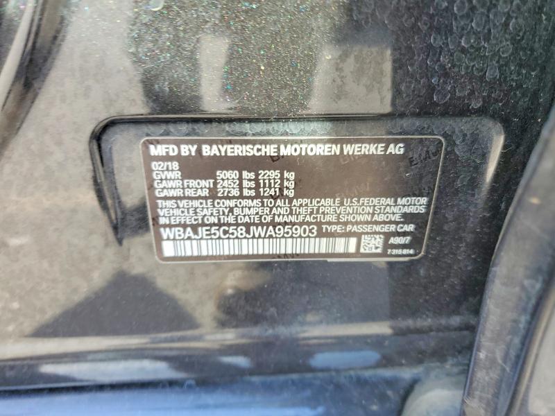 Продаж на аукціоні авто 2018 Bmw 540, vin: WBAJE5C58JWA95903, номер лоту: 53376476