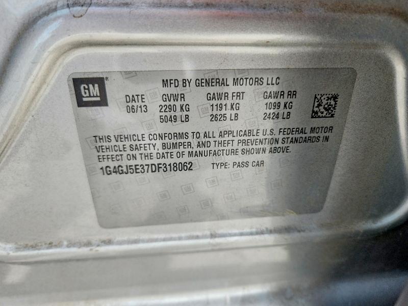 53229726 :رقم المزاد ، 1G4GJ5E37DF318062 vin ، 2013 Buick Lacrosse مزاد بيع