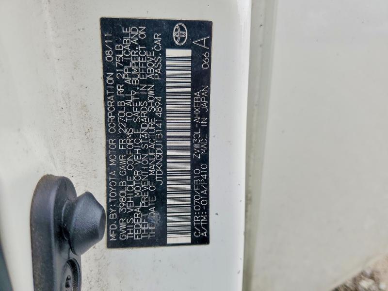 Продажа на аукционе авто 2011 Toyota Prius, vin: JTDKN3DU1B1414894, номер лота: 51921956