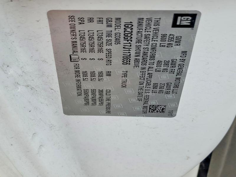 Aukcja sprzedaży 2018 Chevrolet Express G3500, vin: 1GCZGGF17J1178656, numer aukcji: 53509546