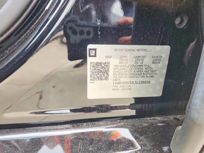 52802276 :رقم المزاد ، 1G6KB5RSXJU159836 vin ، 2018 Cadillac Ct6 مزاد بيع
