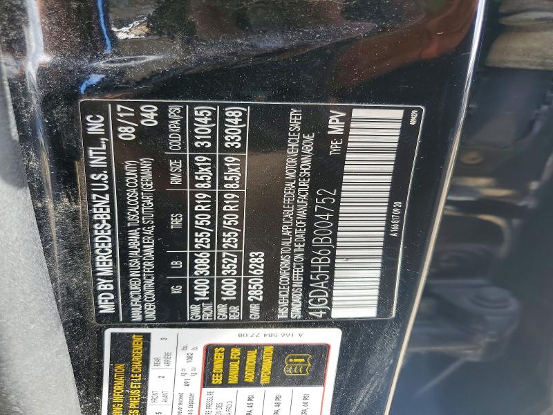 52721716 :رقم المزاد ، 4JGDA5HB6JB004752 vin ، 2018 Mercedes-benz Gle مزاد بيع