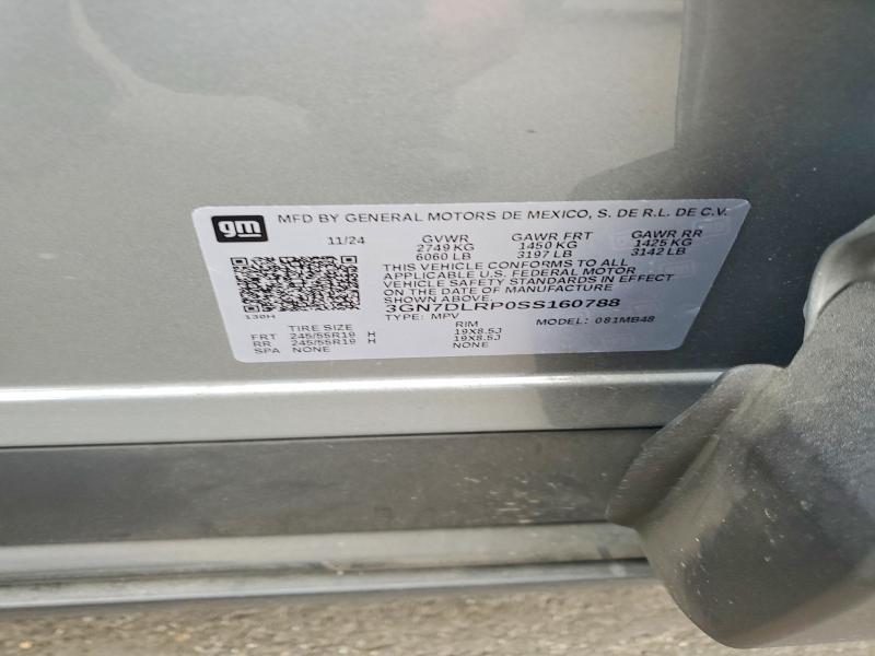 53125676 :رقم المزاد ، 3GN7DLRP0SS160788 vin ، 2025 Chevrolet Equinox مزاد بيع