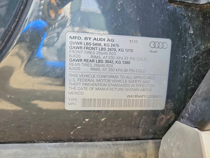 Продаж на аукціоні авто 2018 Audi Q5, vin: WA1BNAFY1J2095018, номер лоту: 54409326