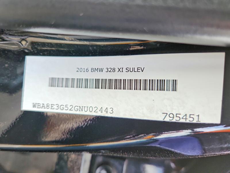 51436406 :رقم المزاد ، WBA8E3G52GNU02443 vin ، 2016 Bmw 328 مزاد بيع