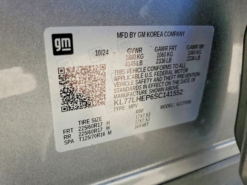 Aukcja sprzedaży 2025 Chevrolet Trax, vin: KL77LHEP6SC141552, numer aukcji: 54307746