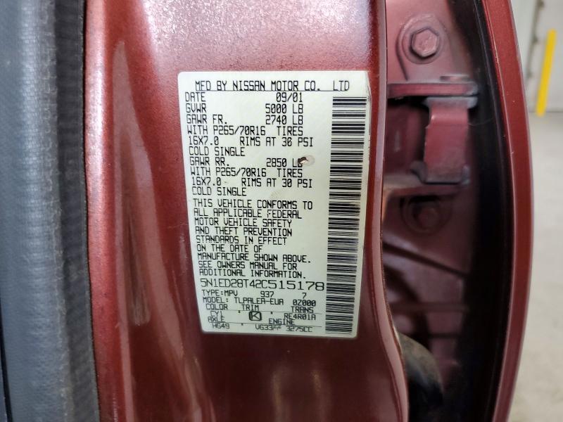 Aukcja sprzedaży 2002 Nissan Xterra, vin: 5N1ED28T42C515178, numer aukcji: 53248256