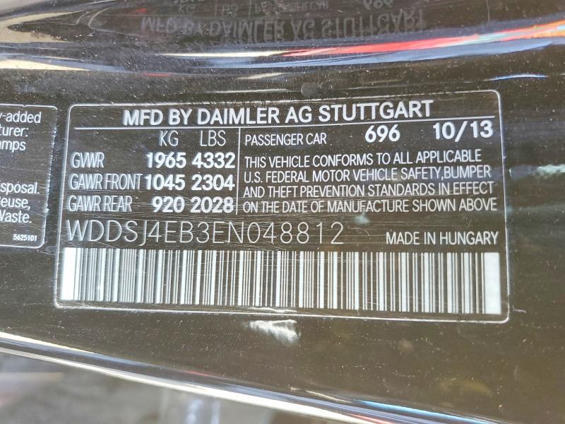 54087626 :رقم المزاد ، WDDSJ4EB3EN048812 vin ، 2014 Mercedes-benz Cla مزاد بيع