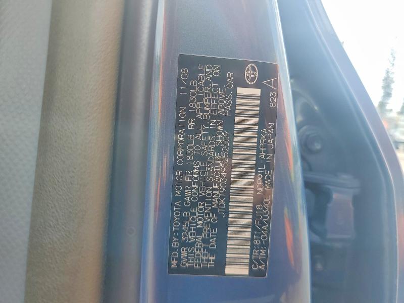 Продаж на аукціоні авто 2009 Toyota Yaris, vin: JTDKT903495252509, номер лоту: 53628026