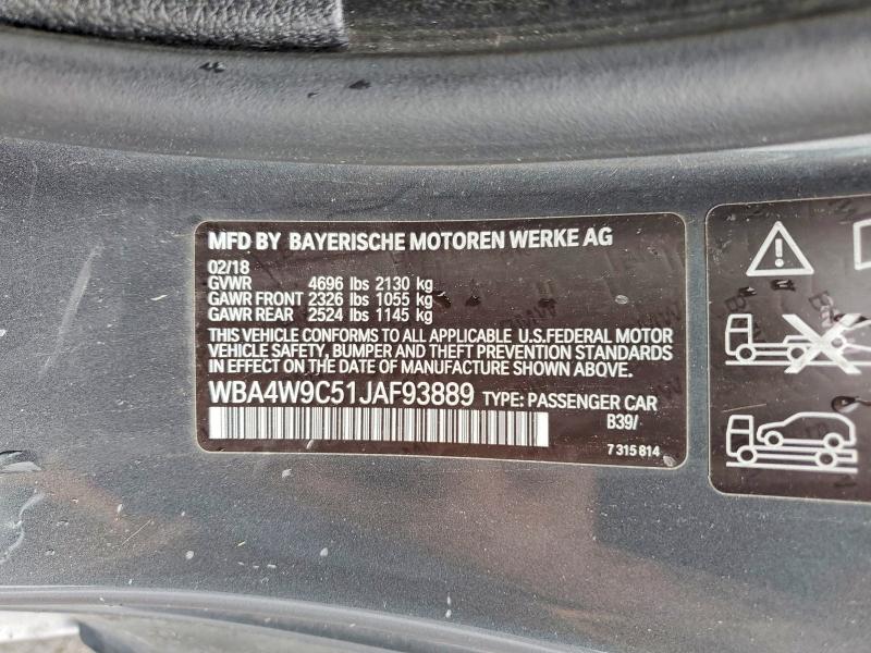 Aukcja sprzedaży 2018 Bmw 440xi, vin: WBA4W9C51JAF93889, numer aukcji: 51856416