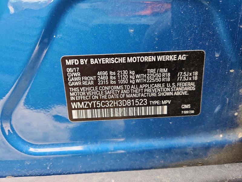 Продаж на аукціоні авто 2017 Mini Cooper, vin: WMZYT5C32H3D81523, номер лоту: 52253116