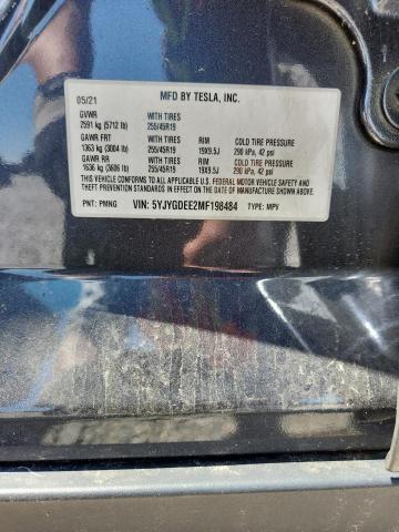 Aukcja sprzedaży 2021 Tesla Model Y, vin: 5YJYGDEE2MF198484, numer aukcji: 52212496