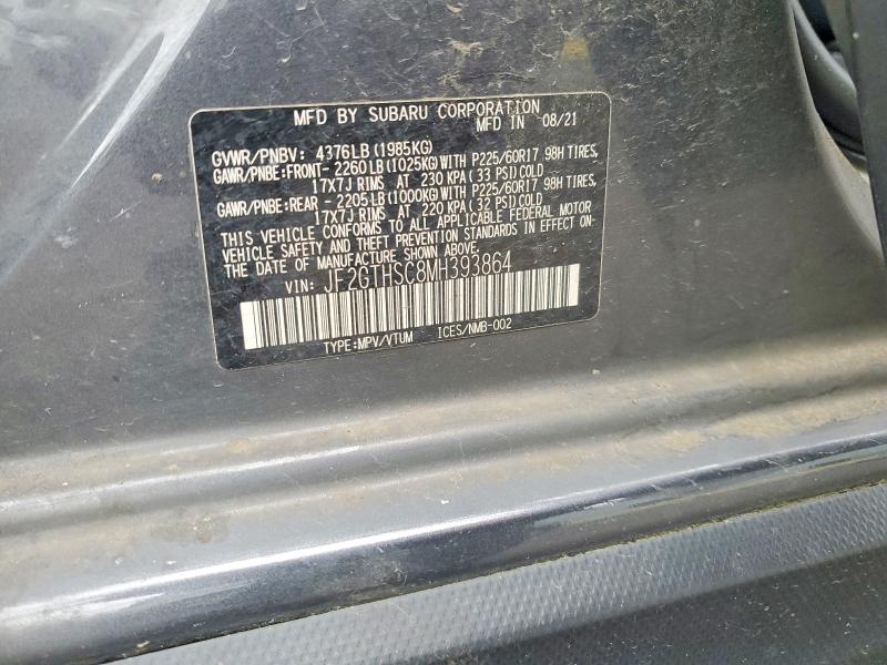 Продажа на аукционе авто 2021 Subaru Crosstrek, vin: JF2GTHSC8MH393864, номер лота: 52967476