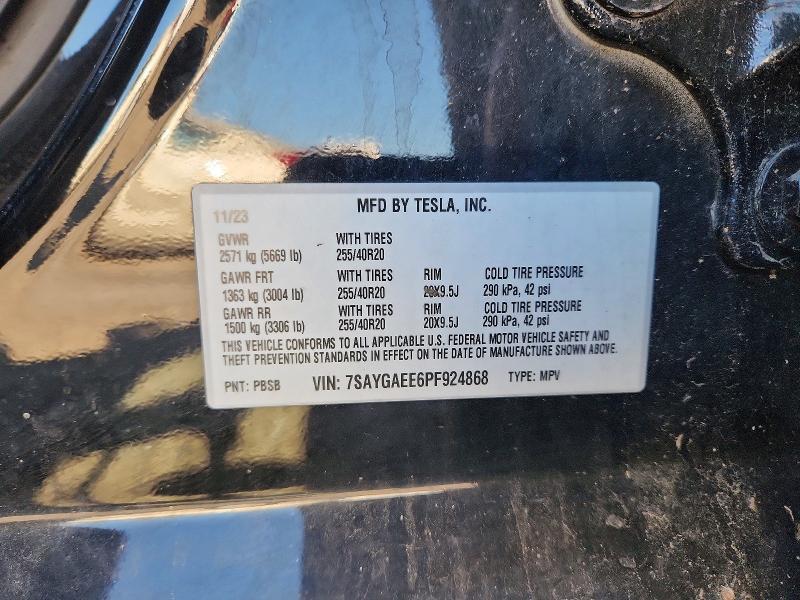Продажа на аукционе авто 2023 Tesla Model Y, vin: 7SAYGAEE6PF924868, номер лота: 52263196
