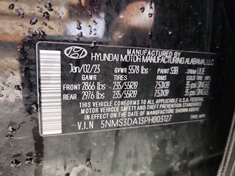 Продаж на аукціоні авто 2023 Hyundai Santa Fe, vin: 5NMS3DA13PH003127, номер лоту: 54640566