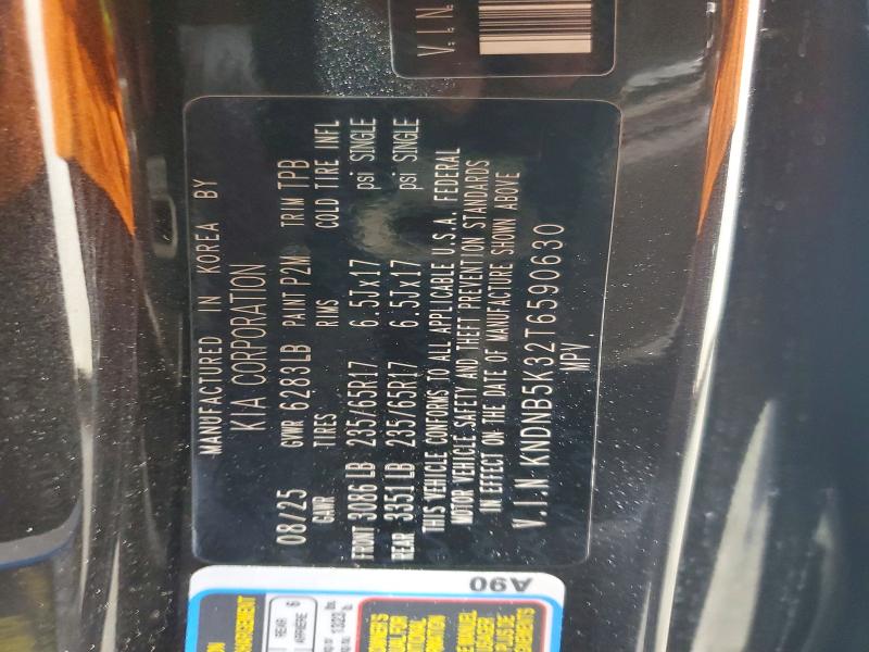 Продажа на аукционе авто 2026 Kia Carnival, vin: KNDNB5K32T6590630, номер лота: 53415706