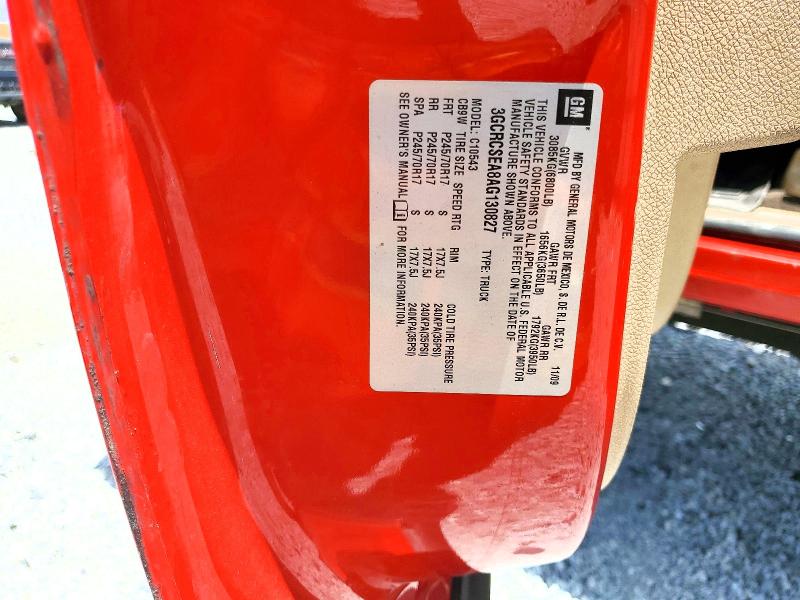 Aukcja sprzedaży 2010 Chevrolet Silverado, vin: 3GCRCSEA8AG130827, numer aukcji: 53529376