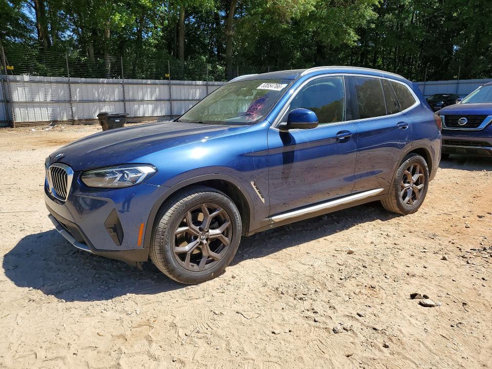 2022 Bmw X3 მანქანა იყიდება აუქციონზე, vin: 5UX43DP08N9H43161, აუქციონის ნომერი: 53554766