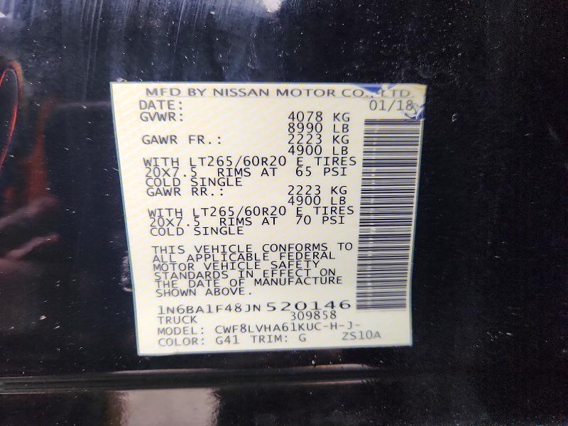 Продаж на аукціоні авто 2018 Nissan Titan Xd, vin: 1N6BA1F48JN520146, номер лоту: 52791466