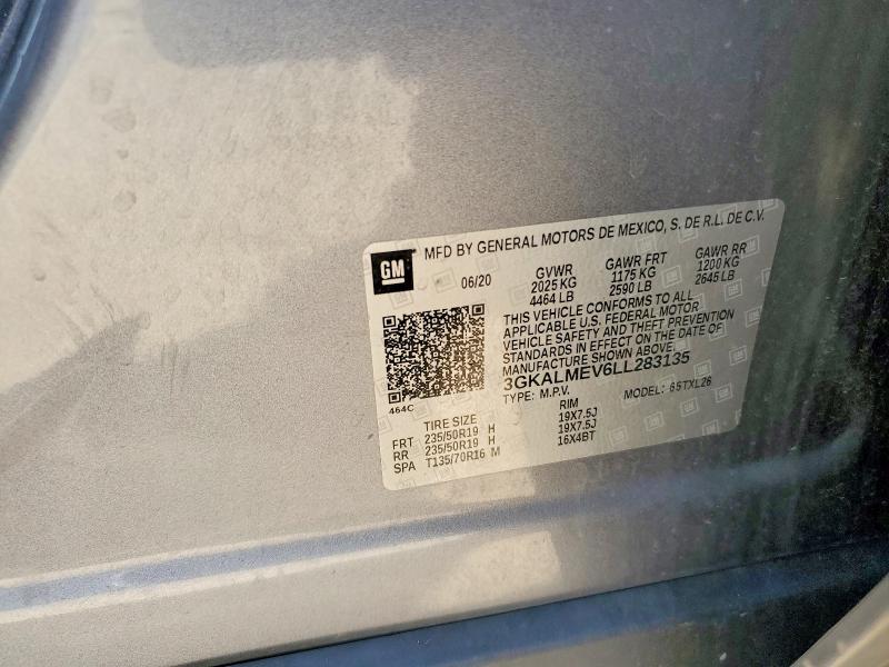 53118496 :رقم المزاد ، 3GKALMEV6LL283135 vin ، 2020 Gmc Terrain مزاد بيع