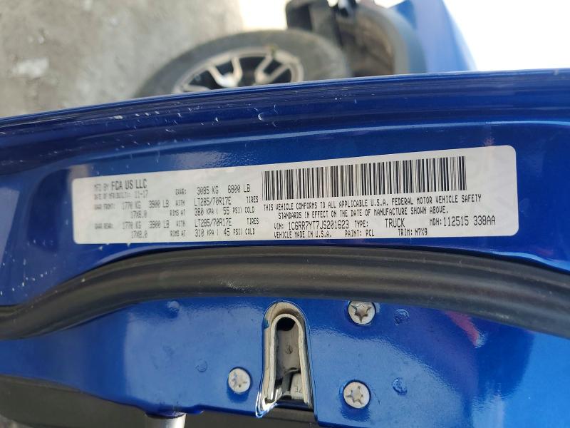 Продажа на аукционе авто 2018 Ram 1500, vin: 1C6RR7YT7JS201623, номер лота: 53740386